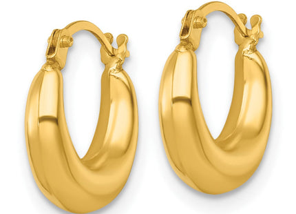 14K gold hoop earrings, alternate view