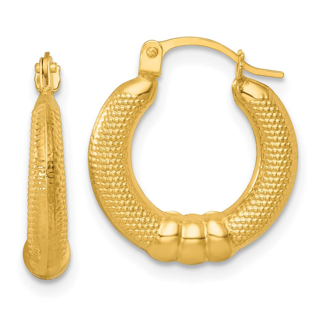 14k Yellow Gold Earrings Style TF2400 - Classique Jewelry Inc.