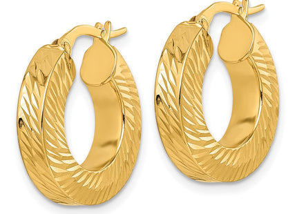 14K gold hoop earrings, alternate view
