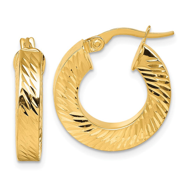 14k Yellow Gold Earrings Style TF2404 - Classique Jewelry Inc.