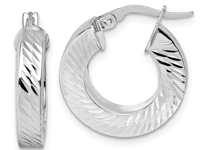 14k Yellow & Rhodium Earrings Style TF2404W - Classique Jewelry Inc.