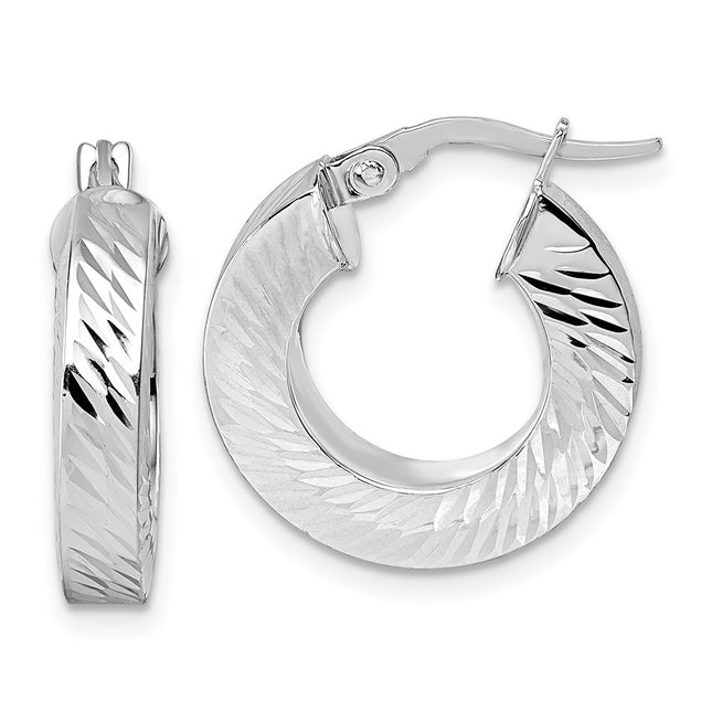 14k Yellow & Rhodium Earrings Style TF2404W - Classique Jewelry Inc.
