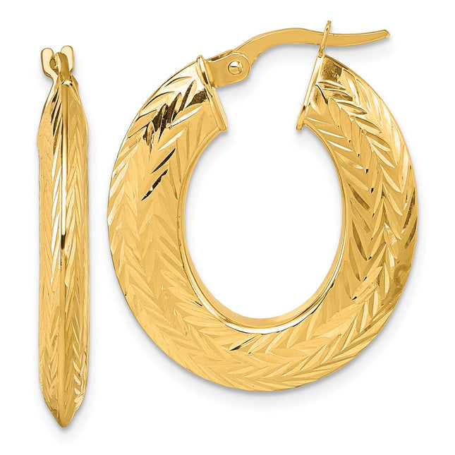 14k Yellow Gold Earrings Style TF2405 - Classique Jewelry Inc.