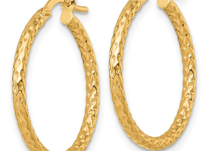 14K gold hoop earrings, alternate view