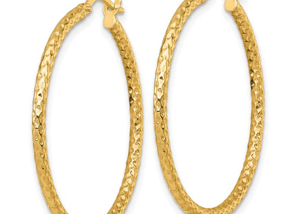 14K gold hoop earrings, alternate view