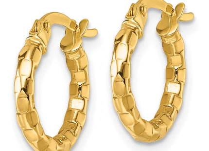 14K gold hoop earrings, alternate view