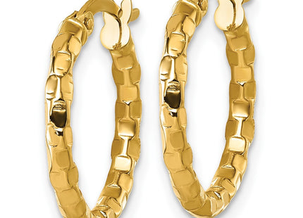 14K gold hoop earrings, alternate view