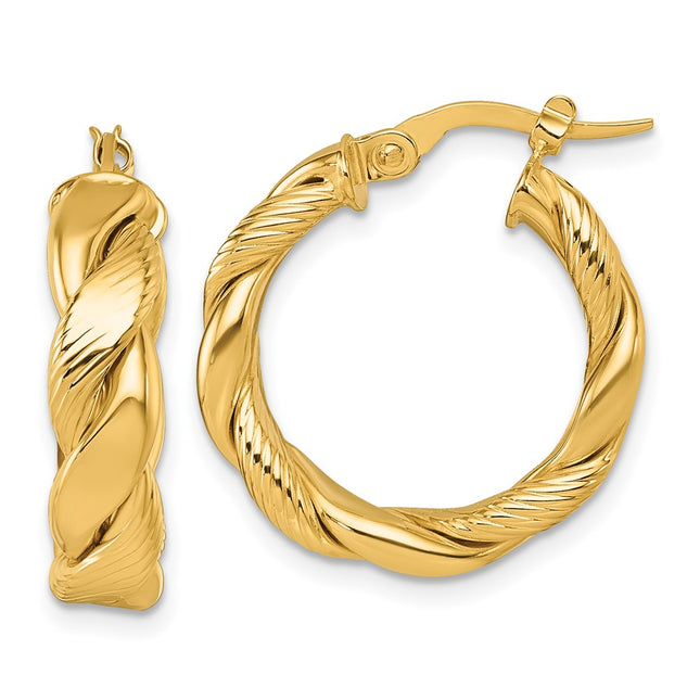 14k Yellow Gold Earrings Style TF2416 - Classique Jewelry Inc.