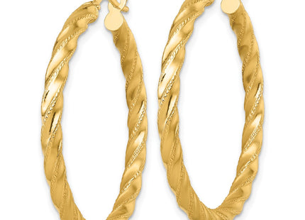 14K gold hoop earrings, alternate view