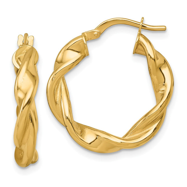 14k Yellow Gold Earrings Style TF2433 - Classique Jewelry Inc.