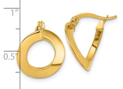 14k Yellow Gold Earrings Style TF2440 - Classique Jewelry Inc.