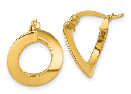 14k Yellow Gold Earrings Style TF2440 - Classique Jewelry Inc.