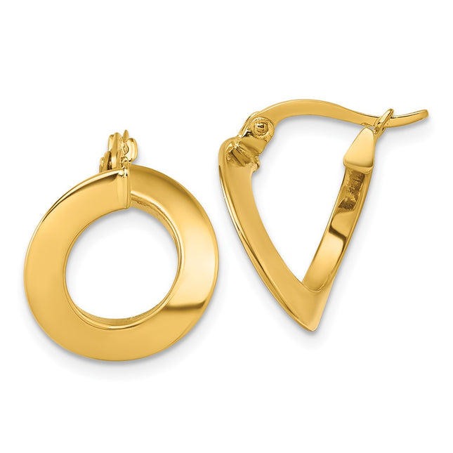 14k Yellow Gold Earrings Style TF2440 - Classique Jewelry Inc.