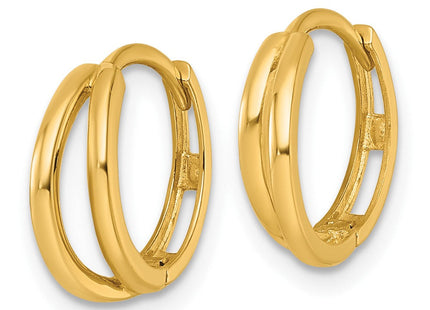14K gold claddagh hoop earrings, alternate view
