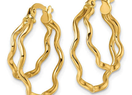 14k Yellow Gold Earrings Style TF2442 - Classique Jewelry Inc.