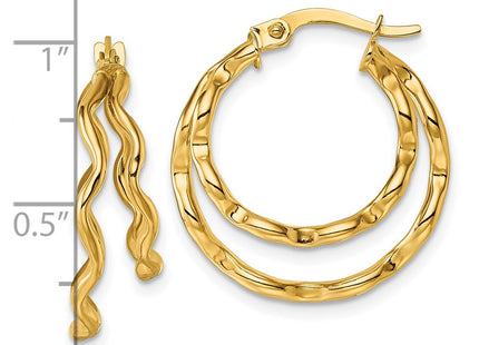 14k Yellow Gold Earrings Style TF2442 - Classique Jewelry Inc.