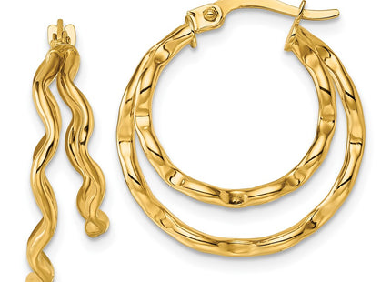 14k Yellow Gold Earrings Style TF2442 - Classique Jewelry Inc.