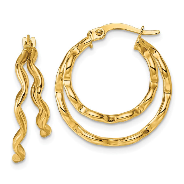 14k Yellow Gold Earrings Style TF2442 - Classique Jewelry Inc.