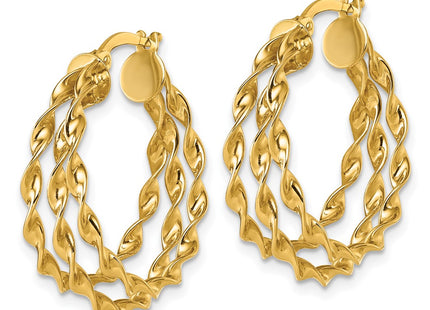 14k Yellow Gold Earrings Style TF2443 - Classique Jewelry Inc.