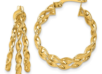 14k Yellow Gold Earrings Style TF2443 - Classique Jewelry Inc.