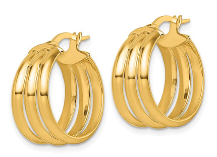 14k Yellow Gold Earrings Style TF2444 - Classique Jewelry Inc.