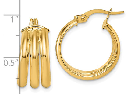 14k Yellow Gold Earrings Style TF2444 - Classique Jewelry Inc.