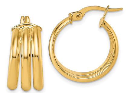 14k Yellow Gold Earrings Style TF2444 - Classique Jewelry Inc.