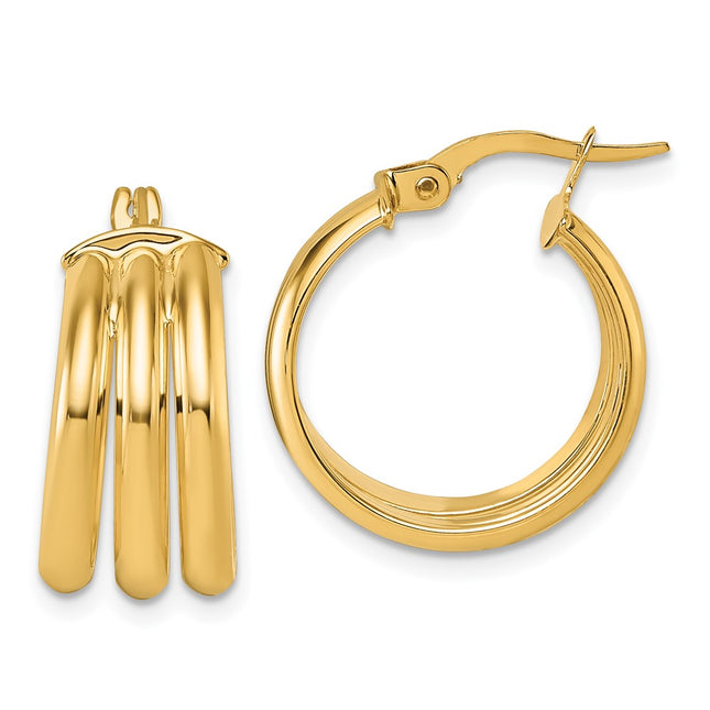 14k Yellow Gold Earrings Style TF2444 - Classique Jewelry Inc.