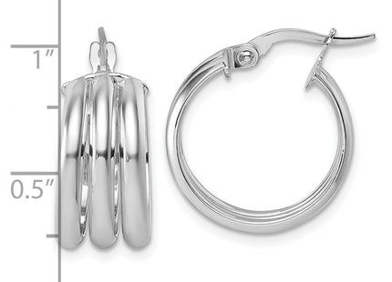 14k Yellow & Rhodium Earrings Style TF2444W - Classique Jewelry Inc.