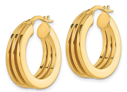 14k Yellow Gold Earrings Style TF2445 - Classique Jewelry Inc.