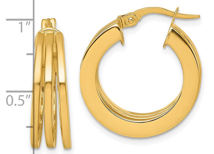 14k Yellow Gold Earrings Style TF2445 - Classique Jewelry Inc.