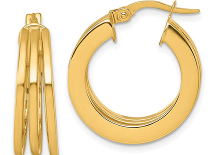 14k Yellow Gold Earrings Style TF2445 - Classique Jewelry Inc.
