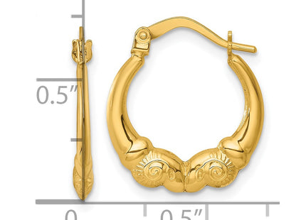 14k Yellow Gold Earrings Style TF2449 - Classique Jewelry Inc.