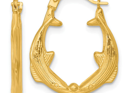 14k Yellow Gold Earrings Style TF2450 - Classique Jewelry Inc.