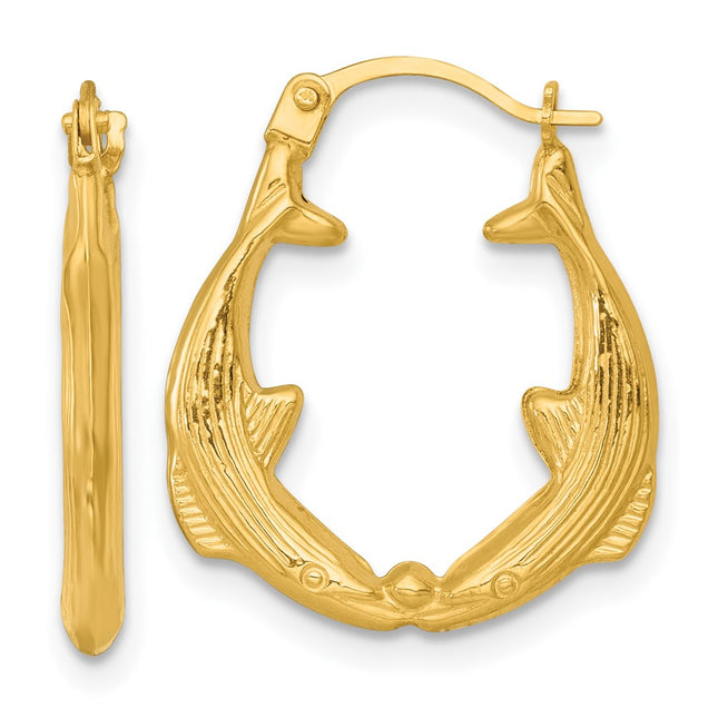 14k Yellow Gold Earrings Style TF2450 - Classique Jewelry Inc.