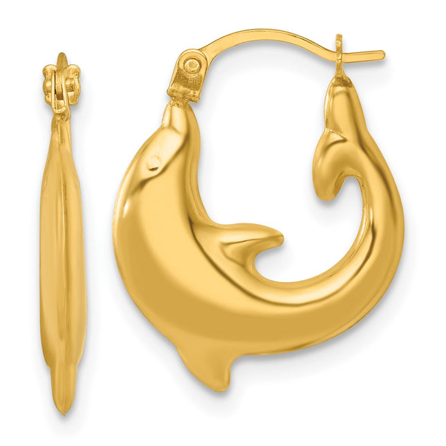 14k Yellow Gold Earrings Style TF2451 - Classique Jewelry Inc.