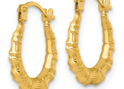 14K gold hoop earrings, alternate view