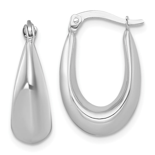14k White Gold Earrings Style TF2456W - Classique Jewelry Inc.