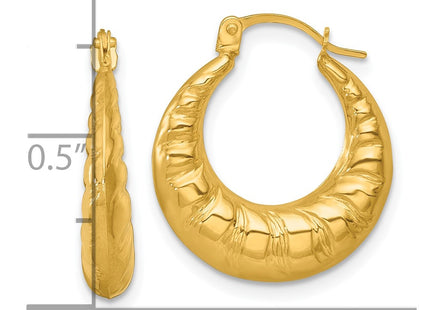 14k Yellow Gold Earrings Style TF2458 - Classique Jewelry Inc.