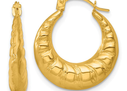 14k Yellow Gold Earrings Style TF2458 - Classique Jewelry Inc.