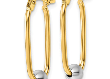 14k Two-tone Earrings Style TF2462 - Classique Jewelry Inc.
