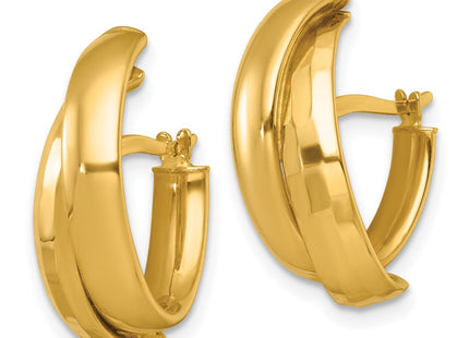 14k Yellow Gold Earrings Style TF2468 - Classique Jewelry Inc.