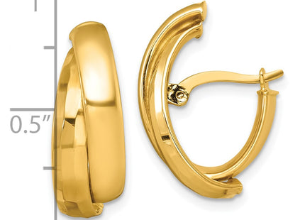 14k Yellow Gold Earrings Style TF2468 - Classique Jewelry Inc.