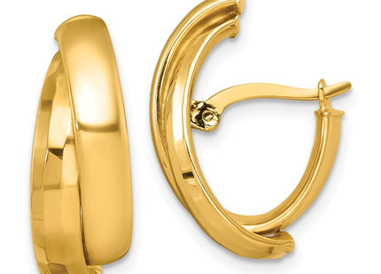 14k Yellow Gold Earrings Style TF2468 - Classique Jewelry Inc.