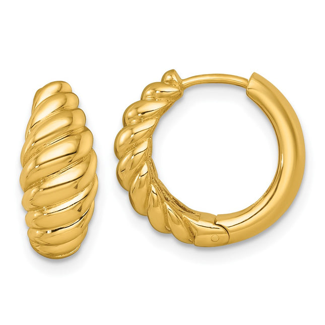 14k Yellow Gold Earrings Style TF2472 - Classique Jewelry Inc.