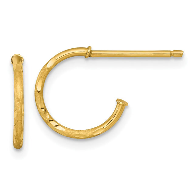 14k Yellow Gold Earrings Style TF2475 - Classique Jewelry Inc.