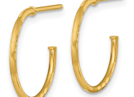14K gold hoop earrings, alternate view