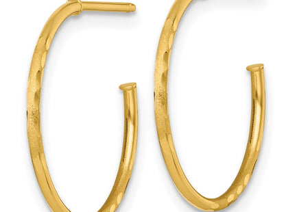 14K gold hoop earrings, alternate view