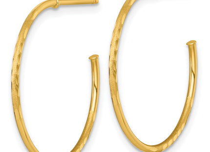 14K gold hoop earrings, alternate view