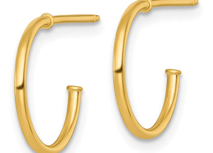 14k Polished 1.2 x Solid C-Hoop Post Earrings (Style TF2480)